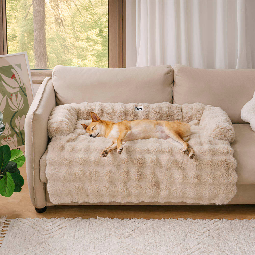 Fluffy Calming Hondenbed & Bankbeschermer