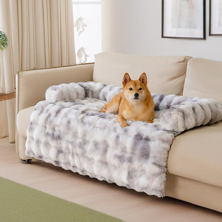 Fluffy Calming Hondenbed & Bankbeschermer