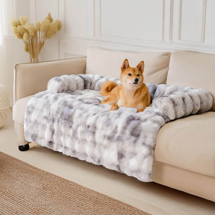 Fluffy Calming Hondenbed & Bankbeschermer