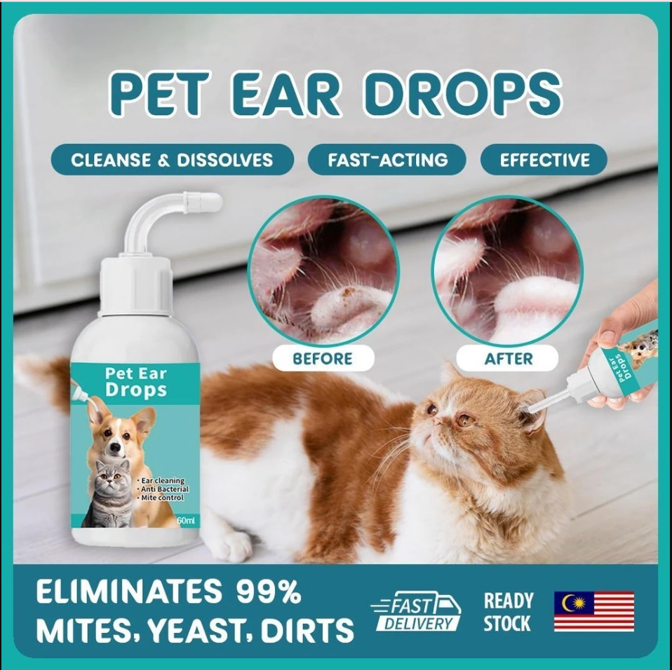 Natuurlijke Oorreinigingsdruppels voor Katten