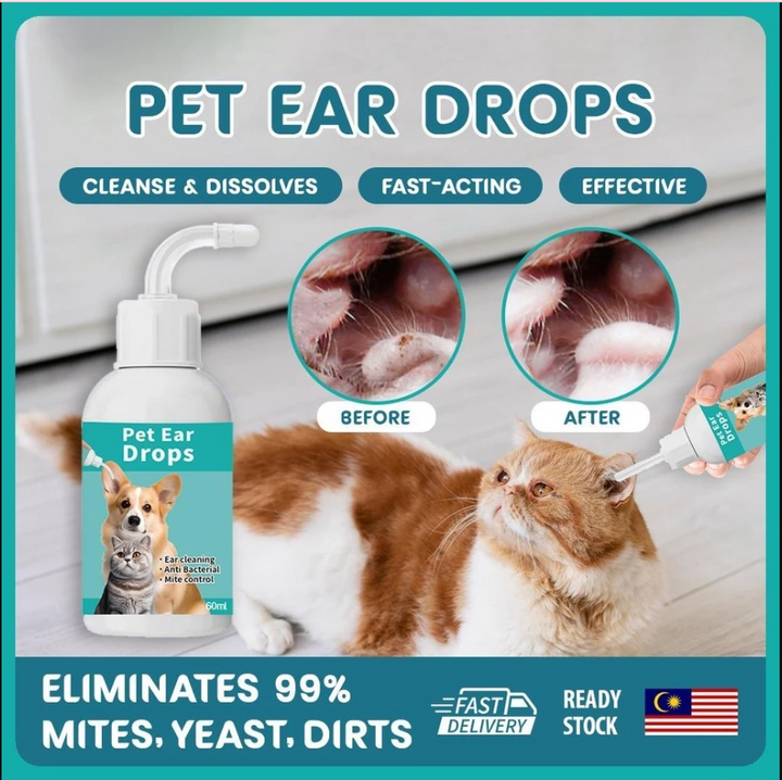 Natuurlijke Oorreinigingsdruppels voor Katten
