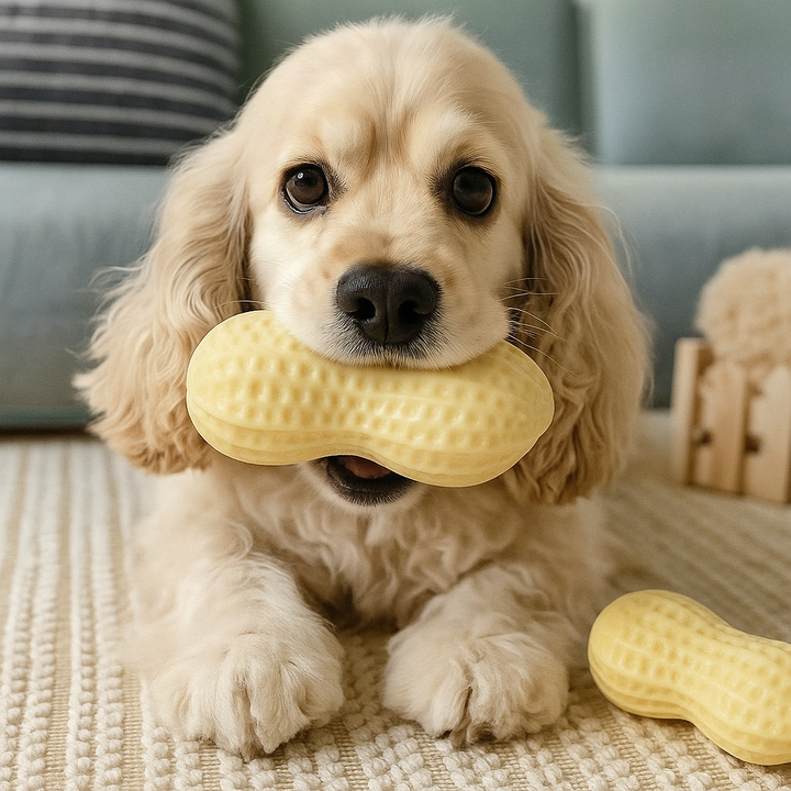 Duurzaam knuffelpeanut kauwspeeltje voor honden