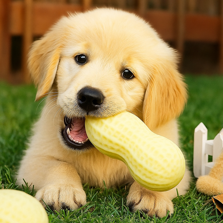 Duurzaam knuffelpeanut kauwspeeltje voor honden