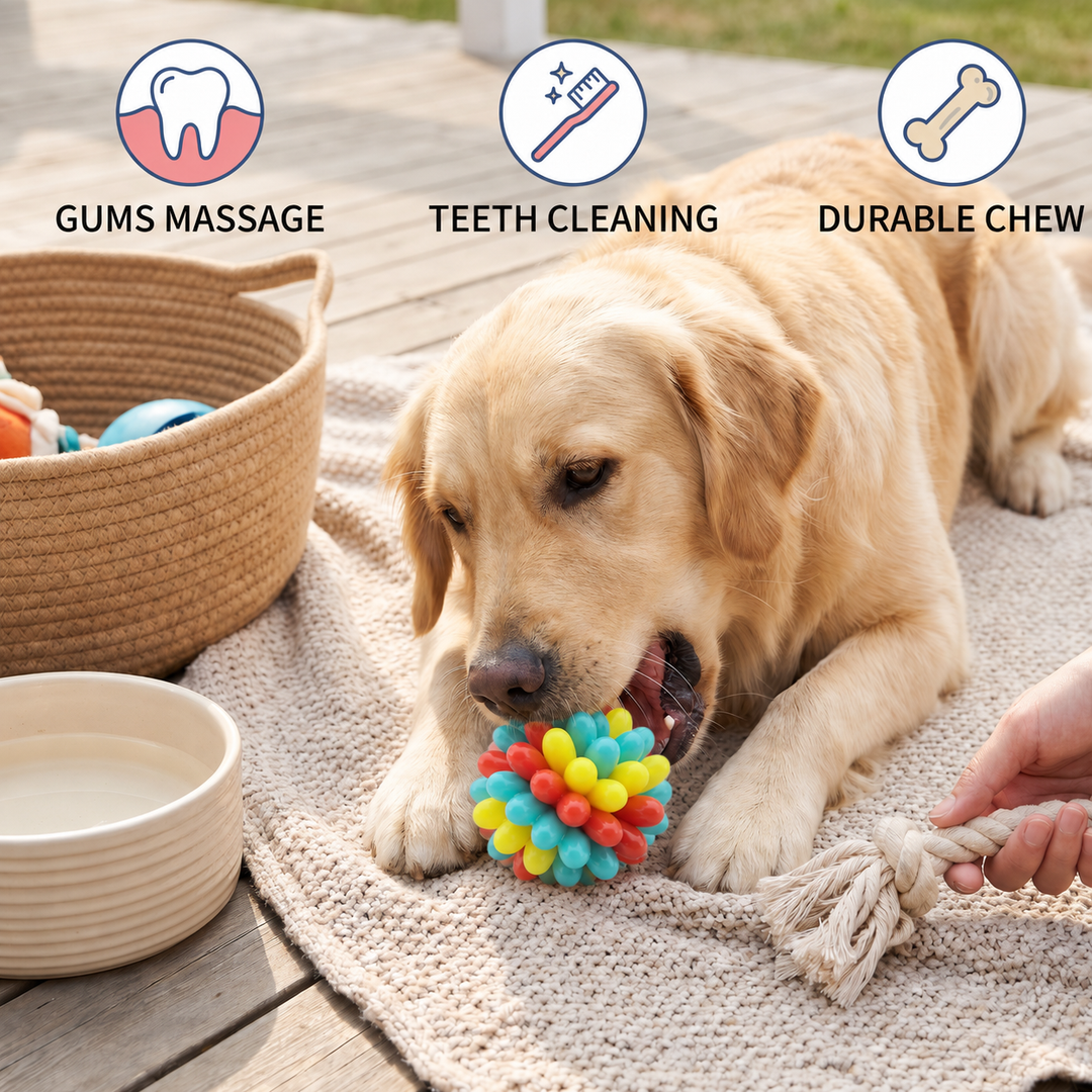 Kleurige Bumpy Hond Kauwbal