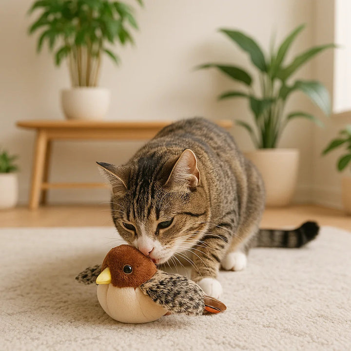 Interactief Kattenspeeltje Ewegend & Tjilpend Speeltje, Usb Oplaadbaar