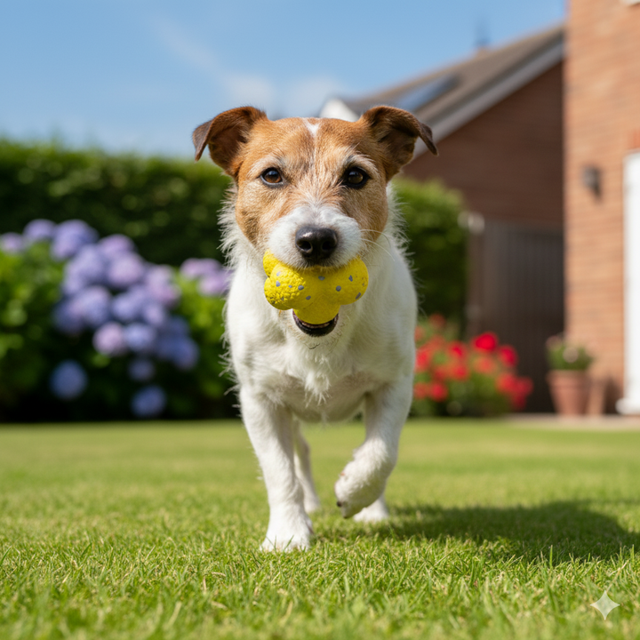 Duurzame stuiterbal voor honden tegen stress
