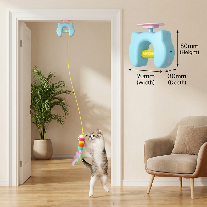 Interactief Kat Veer Speelgoed – Elektrische Deurhangende Auto Swing Kat Teaser