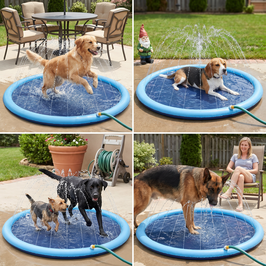 Duurzame Hondenfontein Splash Pad - Zomer Speelgoed