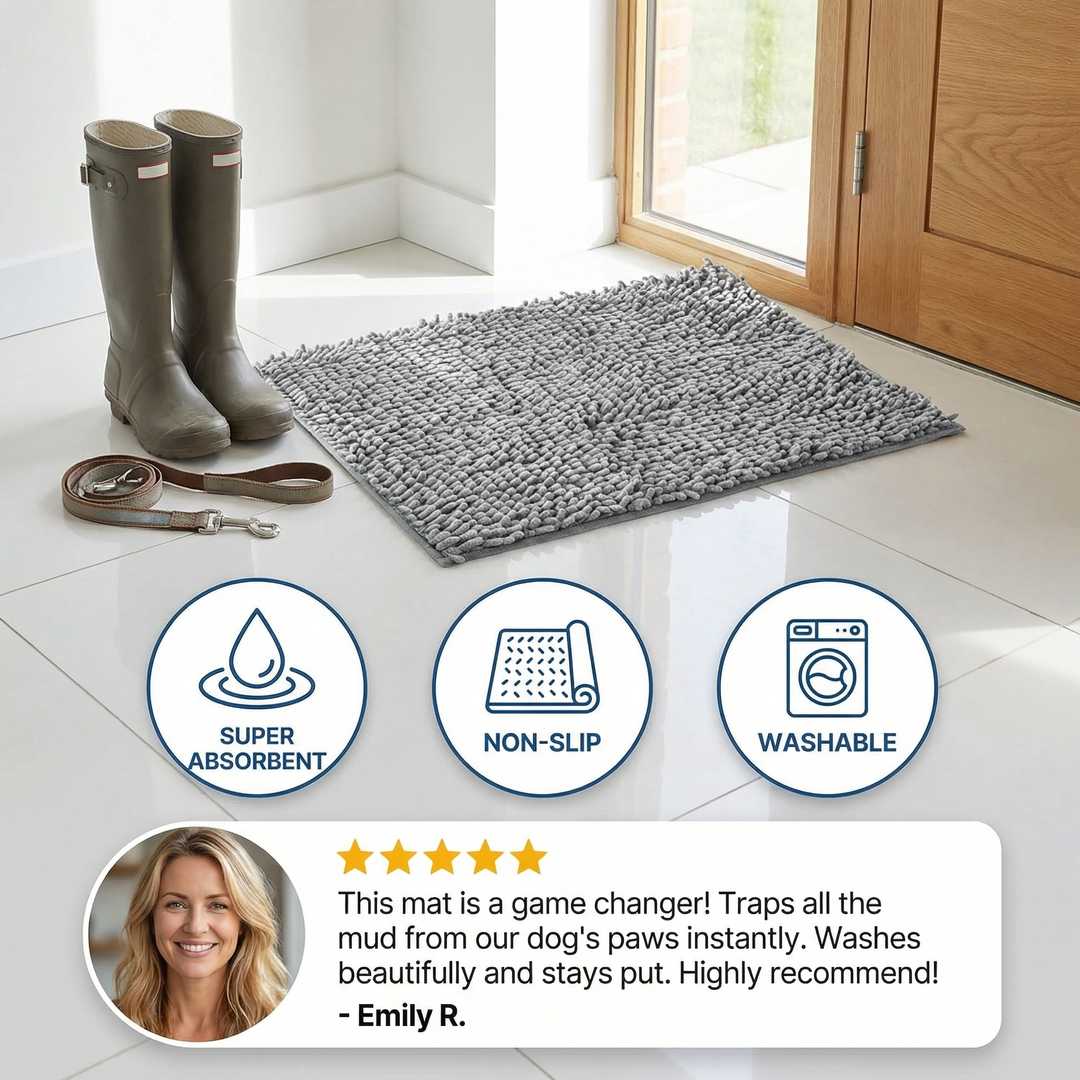 Hondenmoddermat – Super Absorberend, Antislip & Wasbaar
