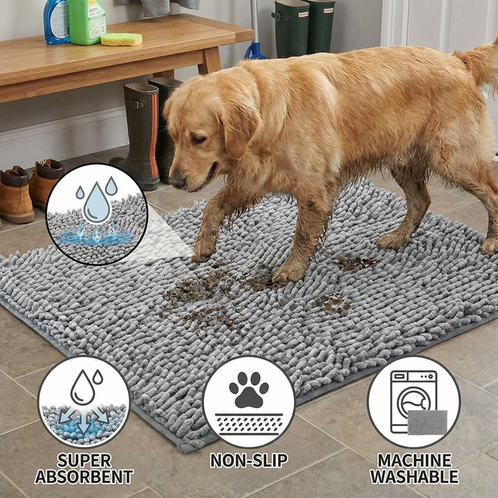 Hondenmoddermat – Super Absorberend, Antislip & Wasbaar