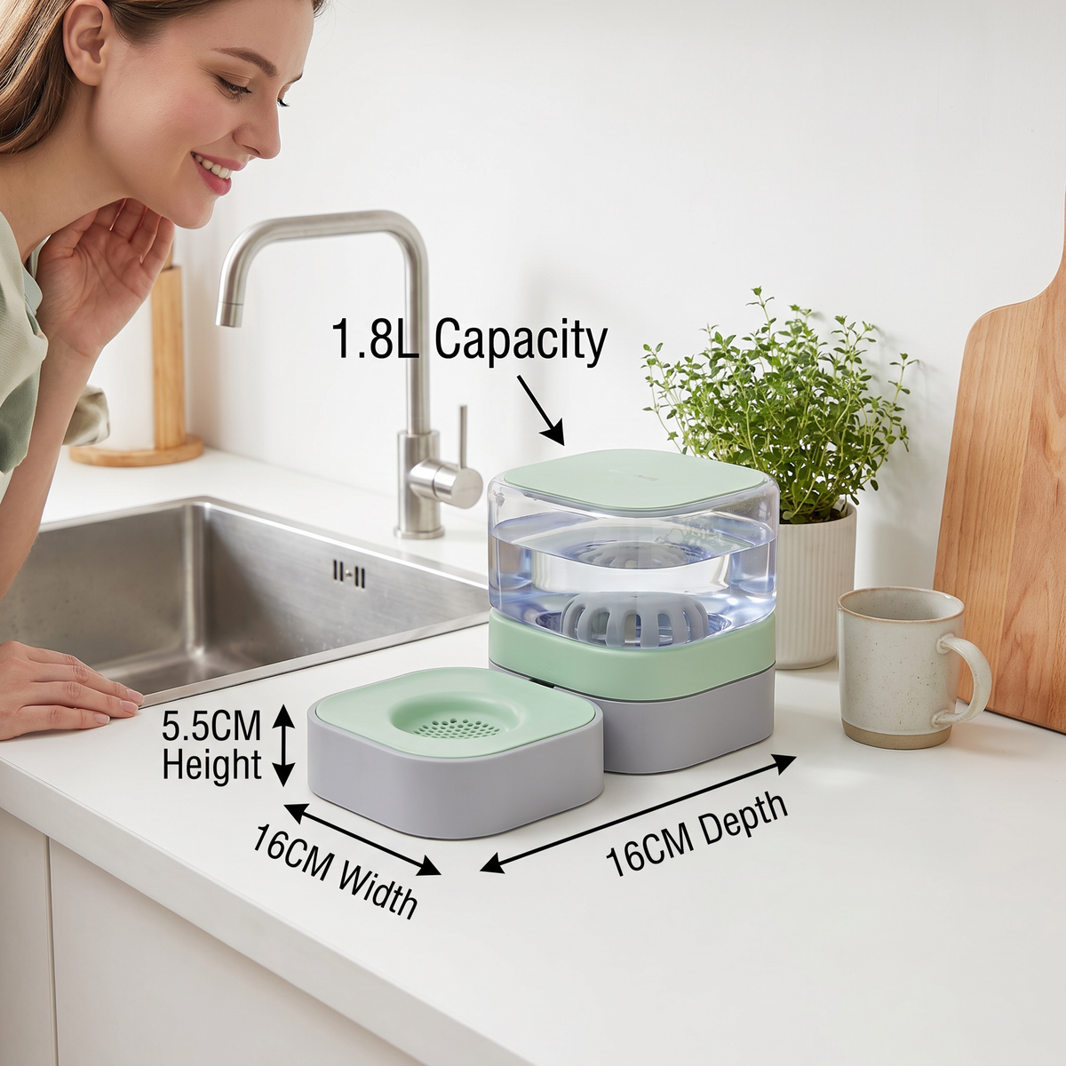 Automatische draagbare waterdispenser voor katten