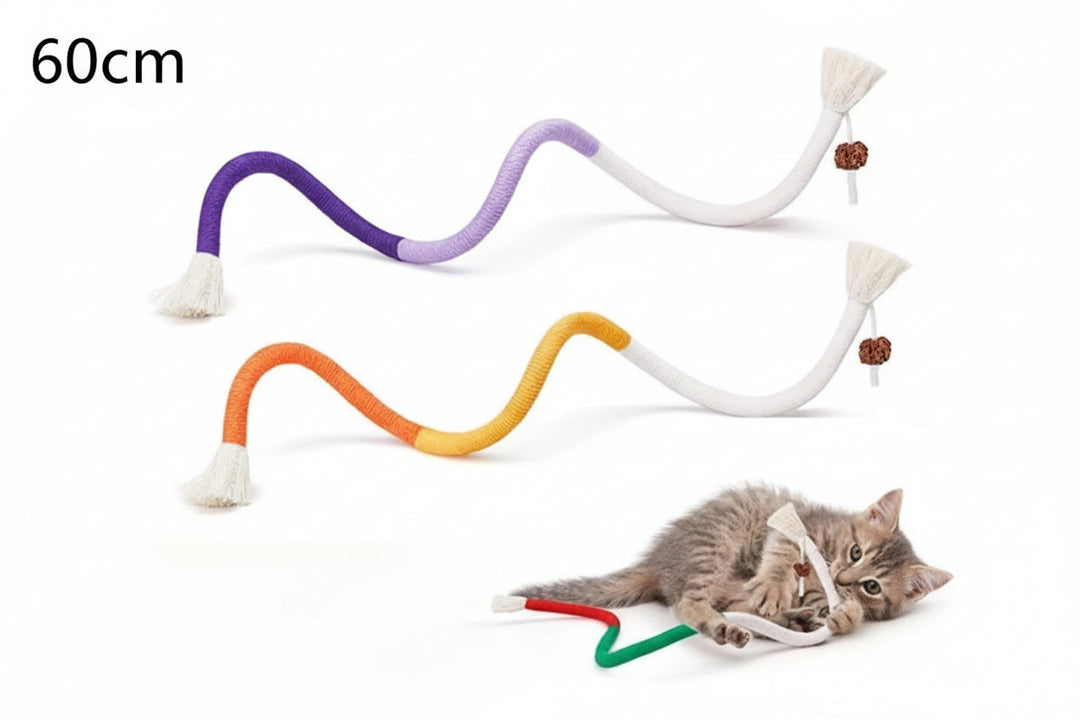Natuurlijke kattenkauwtouw – robuust, bevordert tandhygiëne en vermindert stress