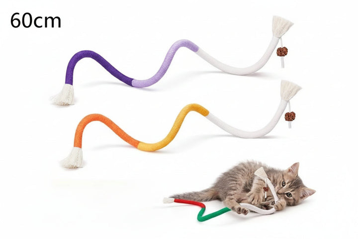 Natuurlijke kattenkauwtouw – robuust, bevordert tandhygiëne en vermindert stress