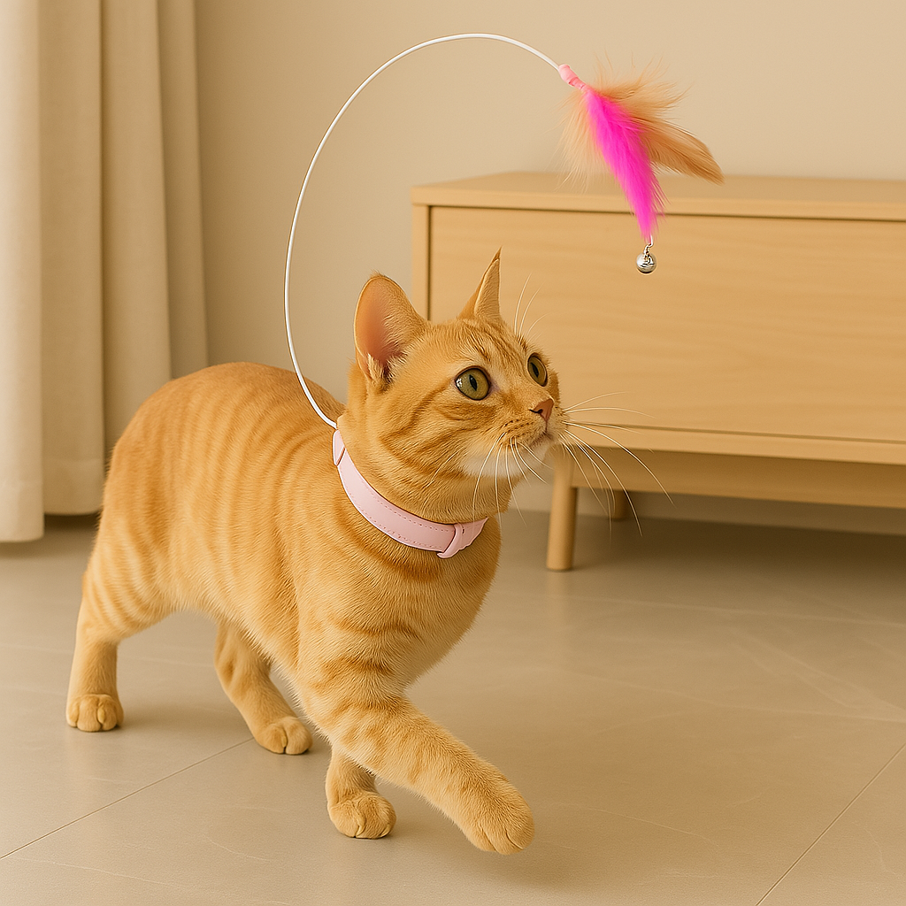 Interactief Halsbandje Voor Katten Stimuleert Jachtgedrag & Vermindert Stress