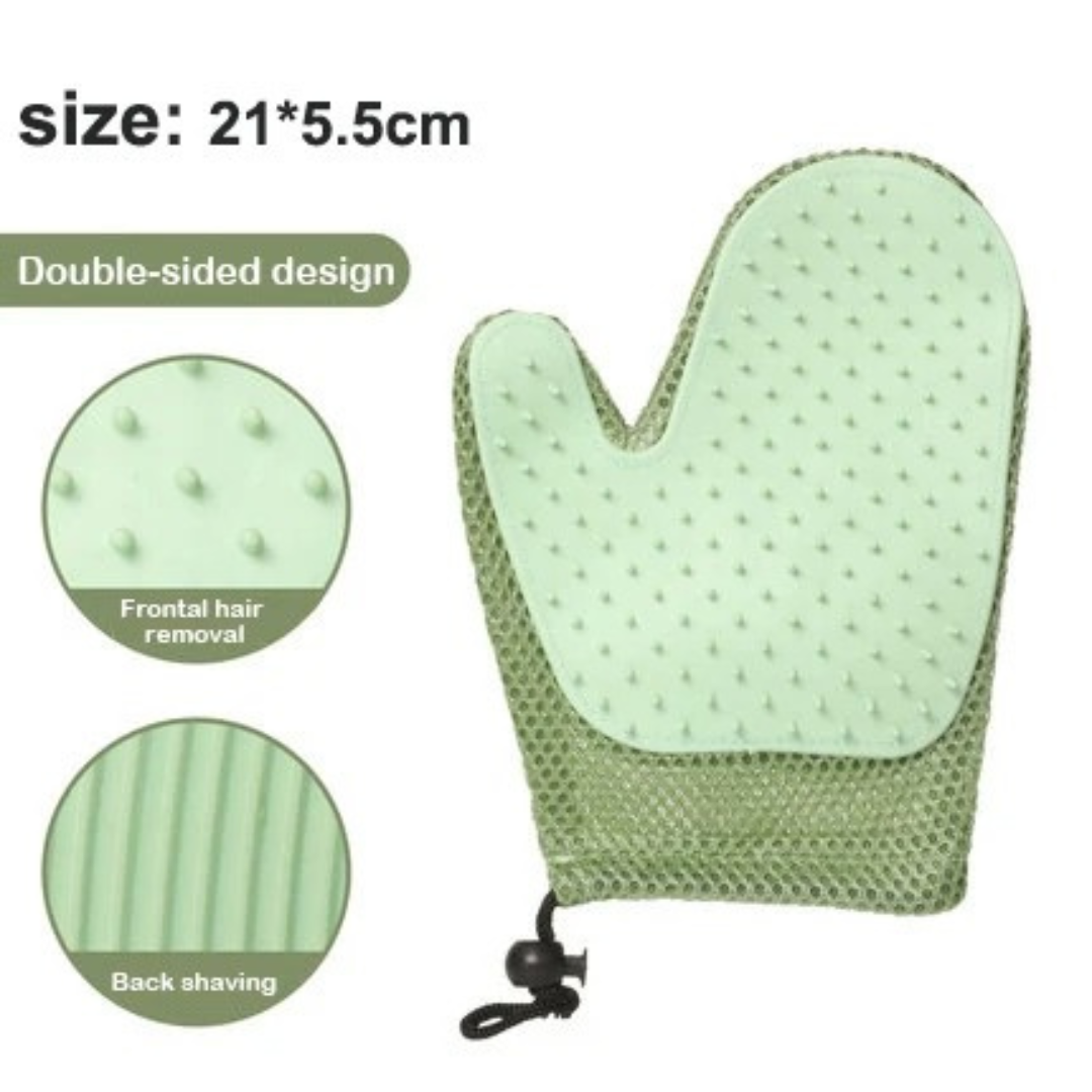 2-in-1 kattengrooming handschoen