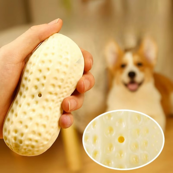 Duurzaam knuffelpeanut kauwspeeltje voor honden