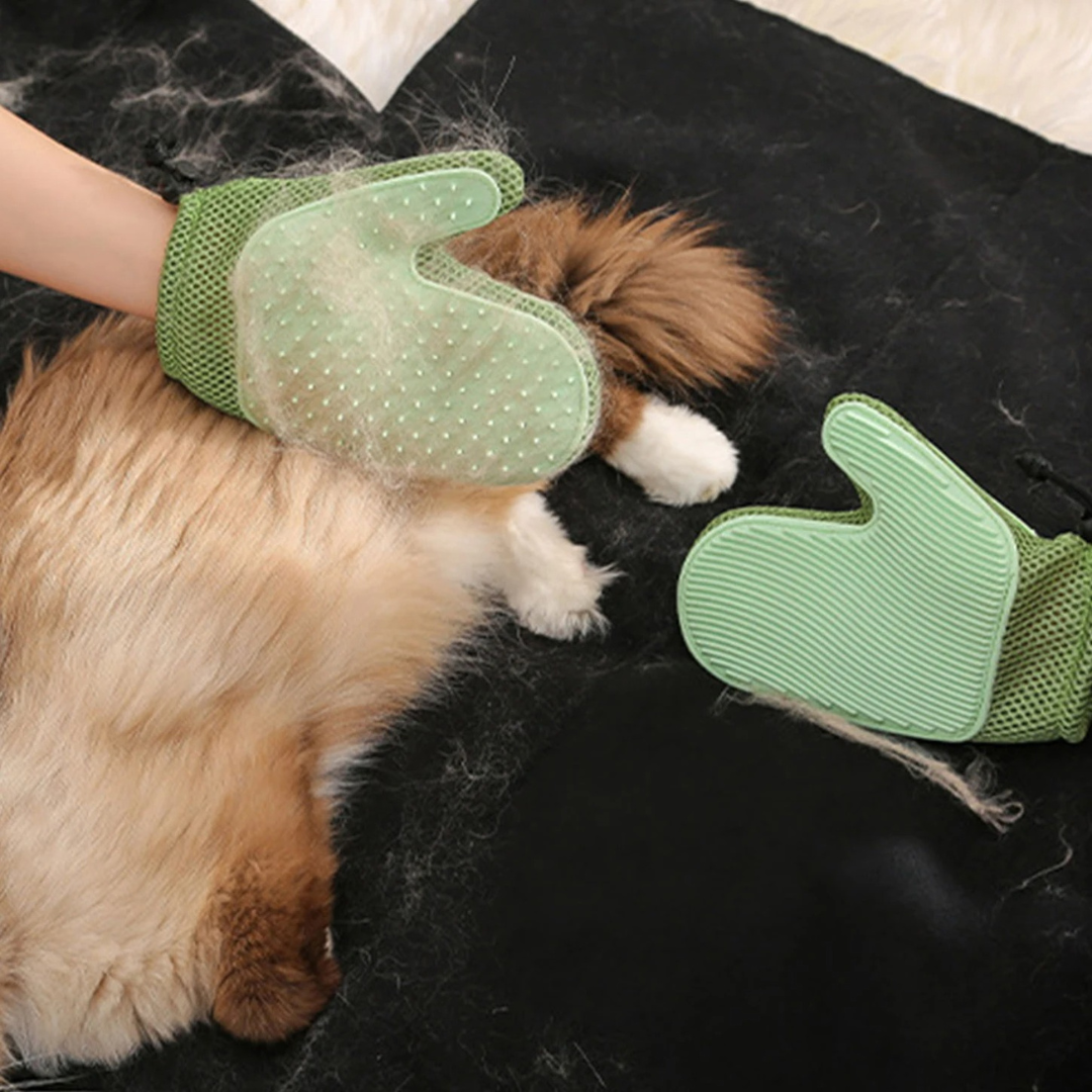 2-in-1 kattengrooming handschoen