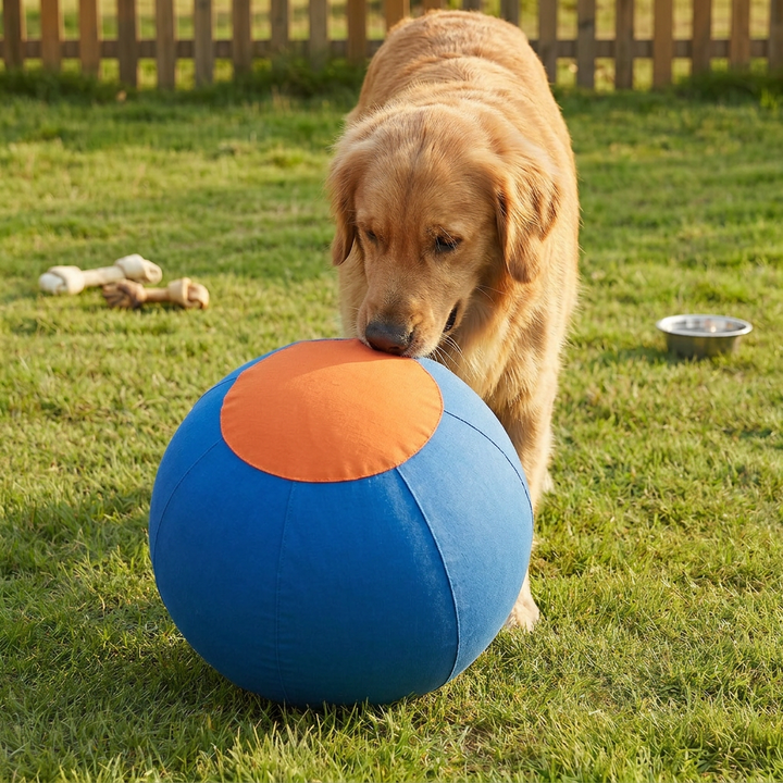 Duurzame trainingsbal met hoes voor honden