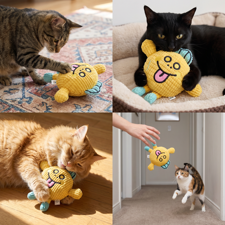 Knisper Wafel Katten Speelgoed met Catnip Vak en Piepgeluid