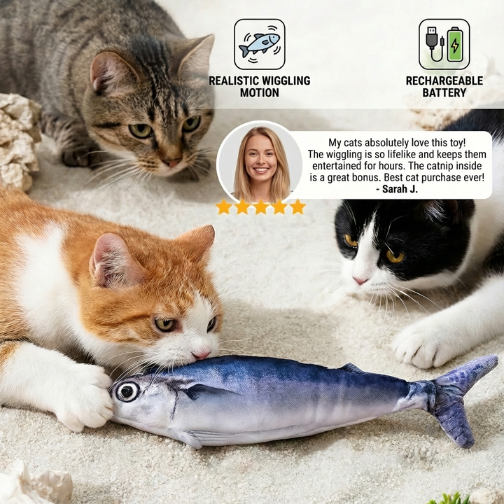 Interactieve Wiggly Vis Speelgoed voor Katten