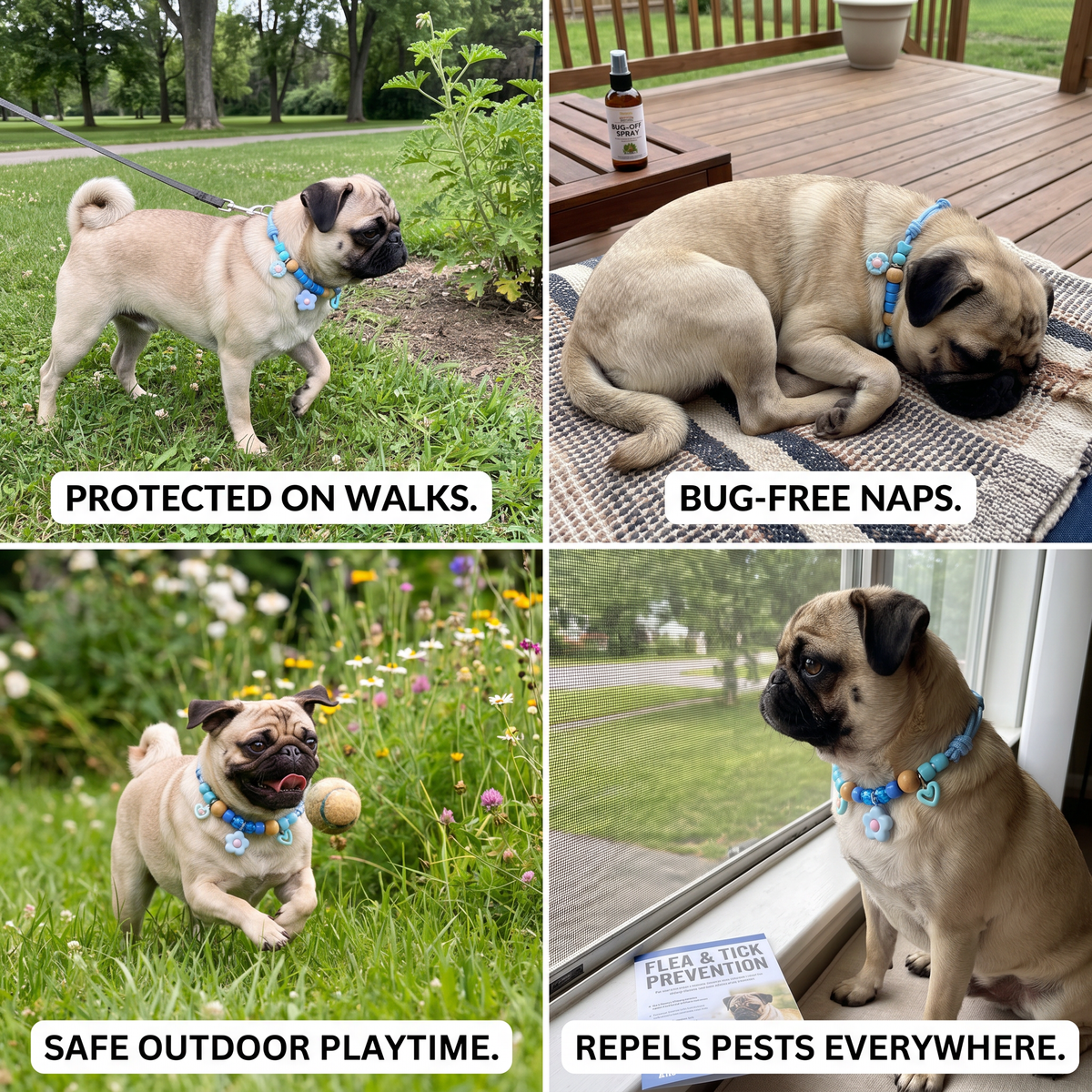 Schattige Halsband met Insectenwerend Middel voor Honden