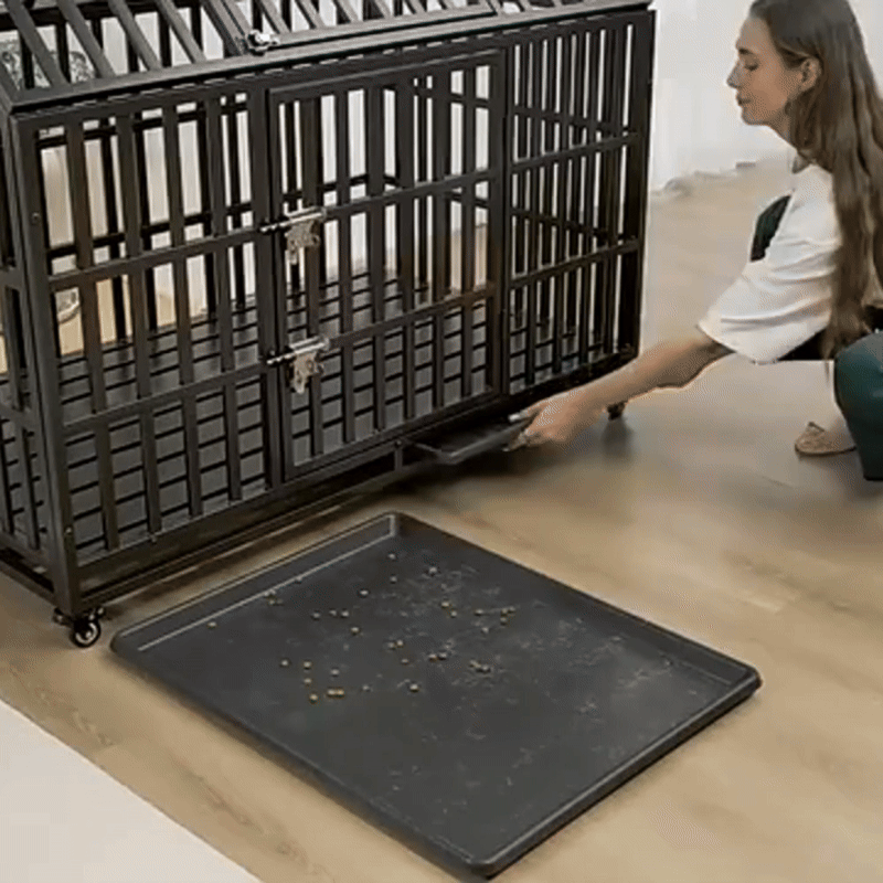 Extra Stevige Hondenbench Versterkt Stalen Frame & Dubbele Slotvergrendeling