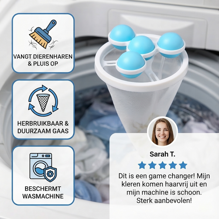 Huisdier Haar Wasfilter voor Wasmachines – Herbruikbare Mesh Vanger
