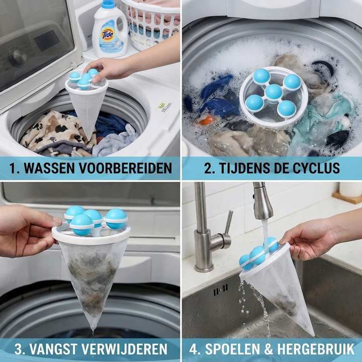 Huisdier Haar Wasfilter voor Wasmachines – Herbruikbare Mesh Vanger