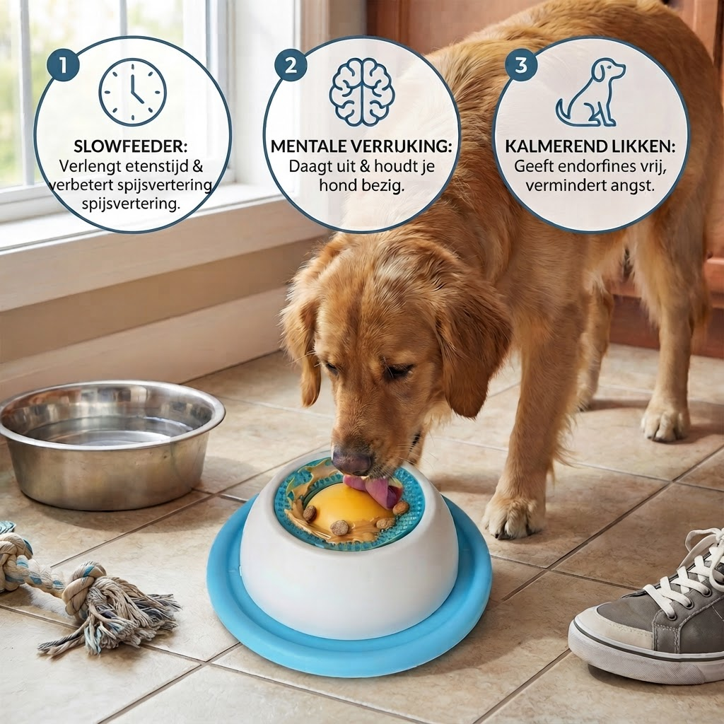 Interactieve Lick Mat Trage Voeder Enrichment Speelgoed voor Honden