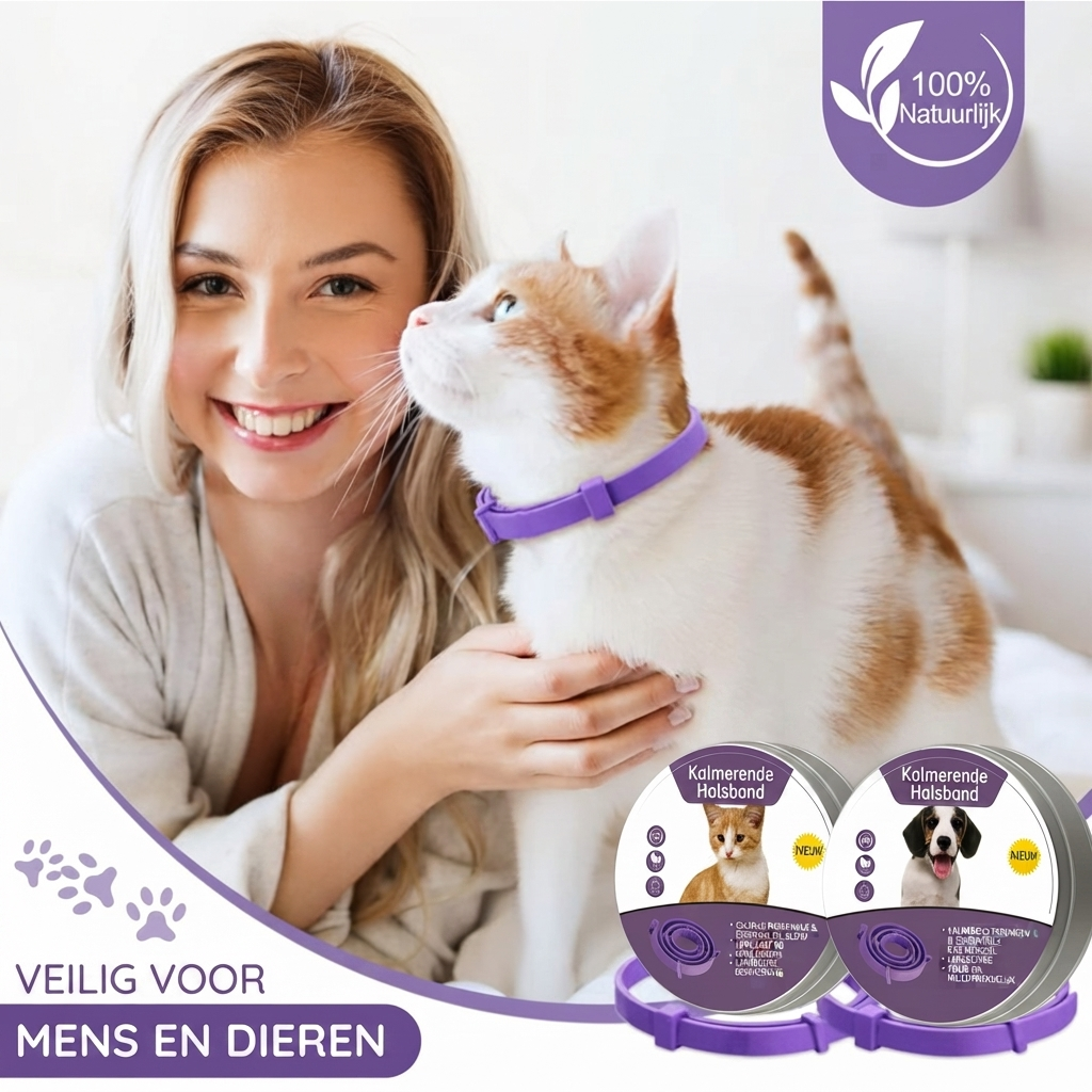 Pheromone Kalmerende Halsband voor Honden en Katten