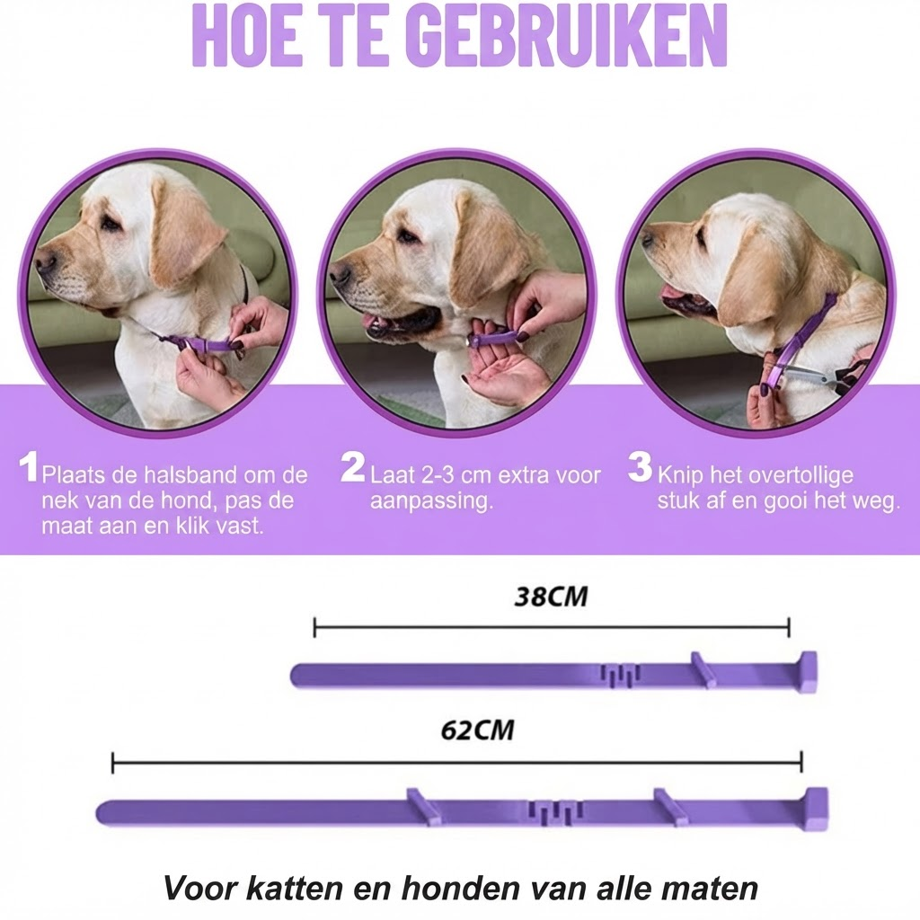 Pheromone Kalmerende Halsband voor Honden en Katten