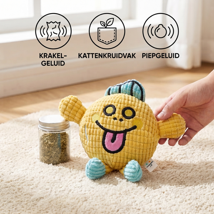 Knisper Wafel Katten Speelgoed met Catnip Vak en Piepgeluid