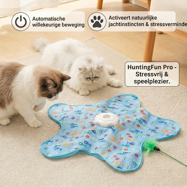 HuntingFun Pro – Automatisch kattenspeelgoed voor stressverlichting en speelplezier