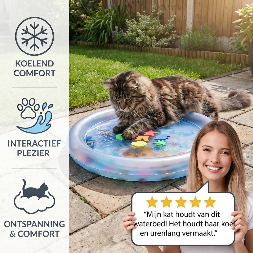 Interactief Koelend Waterbed voor Katten 2.0