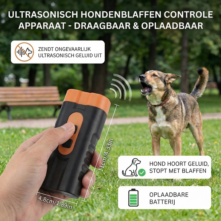Ultrasone Hondengebraak Controleapparaat – Draagbaar & Oplaadbaar