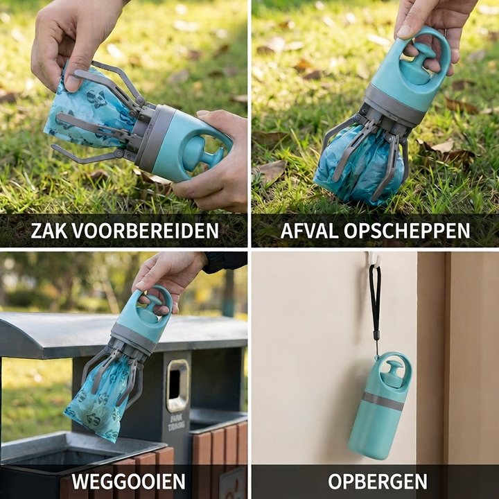 Hondendrollen Schep met Zakjes – Draagbare Schoonmaakset voor Buiten