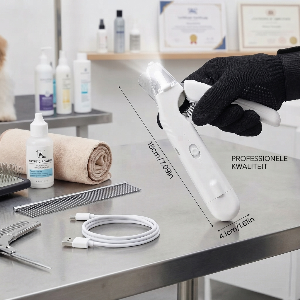2-in-1 Professionele Honden Nagelknipper & Vijl – Ultra-Stil & Oplaadbaar