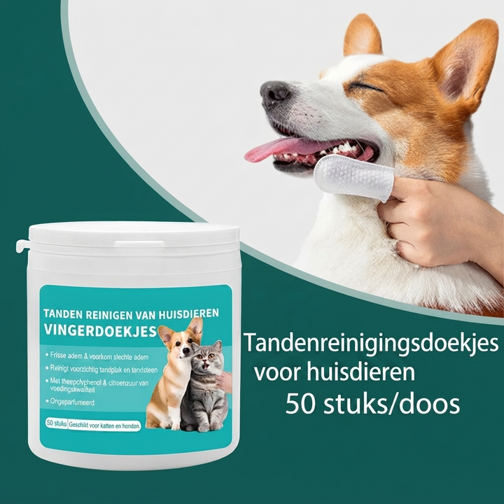 Tandenreinigende Vingerdoekjes voor Huisdieren