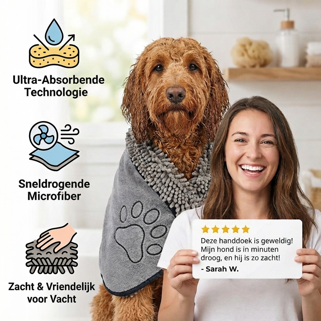 Ultra-Absorberende Microvezel Handdoek voor Huisdieren