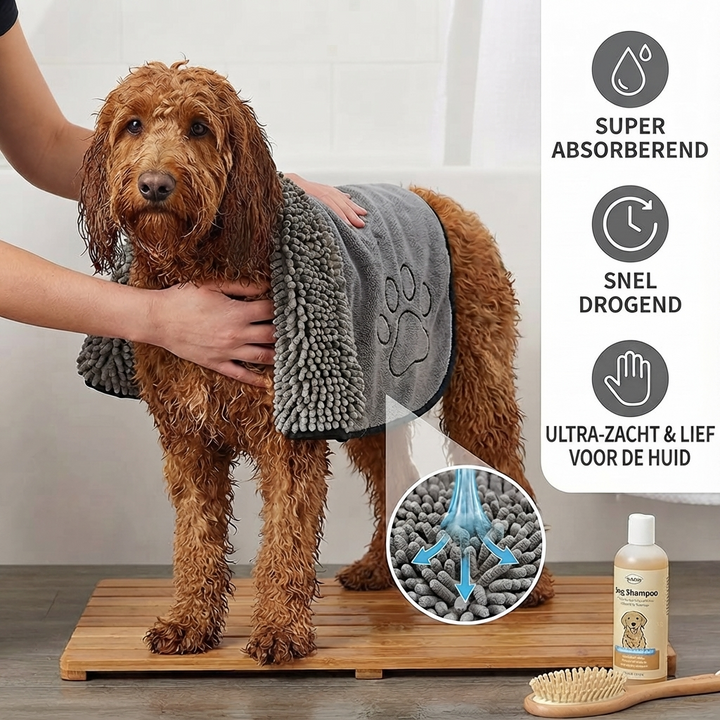 Ultra-Absorberende Microvezel Handdoek voor Huisdieren