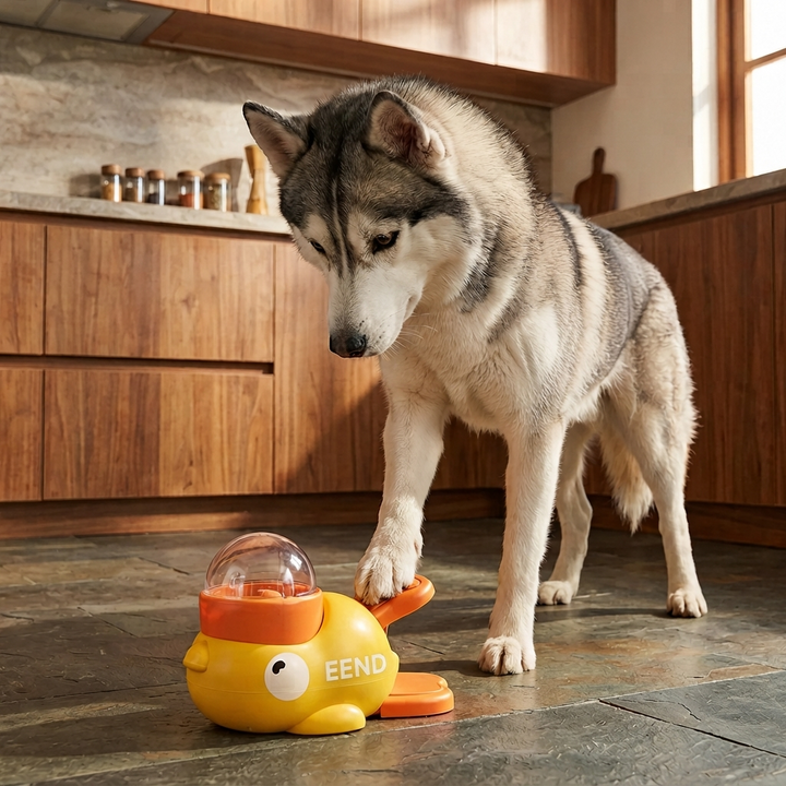 Interactieve zelfvoederdispenser voor honden