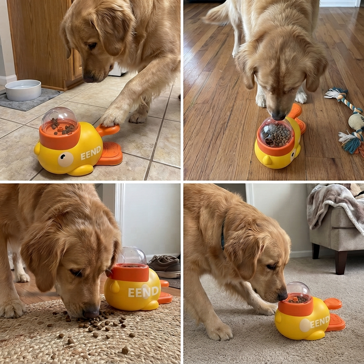 Interactieve zelfvoederdispenser voor honden