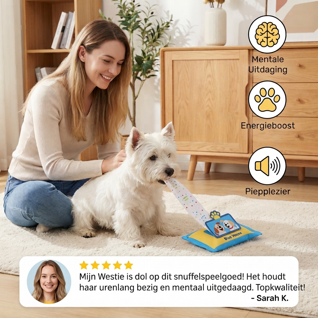 Duurzaam Snuffel Speelgoed voor Honden – Squeaky Neuswerk Puzzel met Verborgen Snackvak