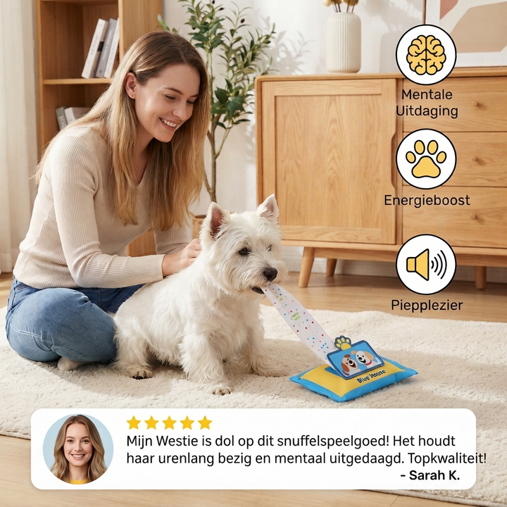 Duurzaam Snuffel Speelgoed voor Honden – Squeaky Neuswerk Puzzel met Verborgen Snackvak