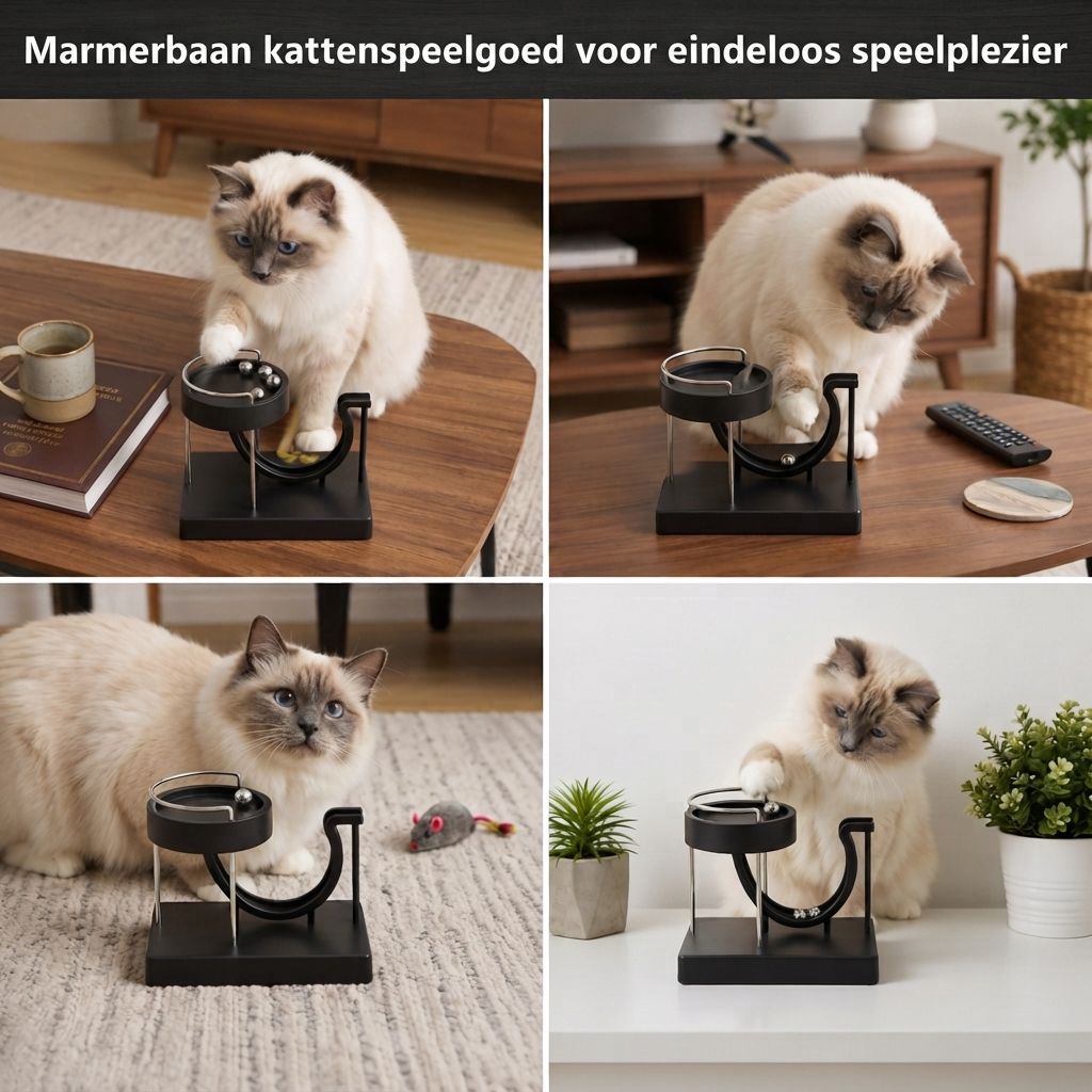 Marmerbaan Speelgoed voor Katten voor Eindeloos Plezier