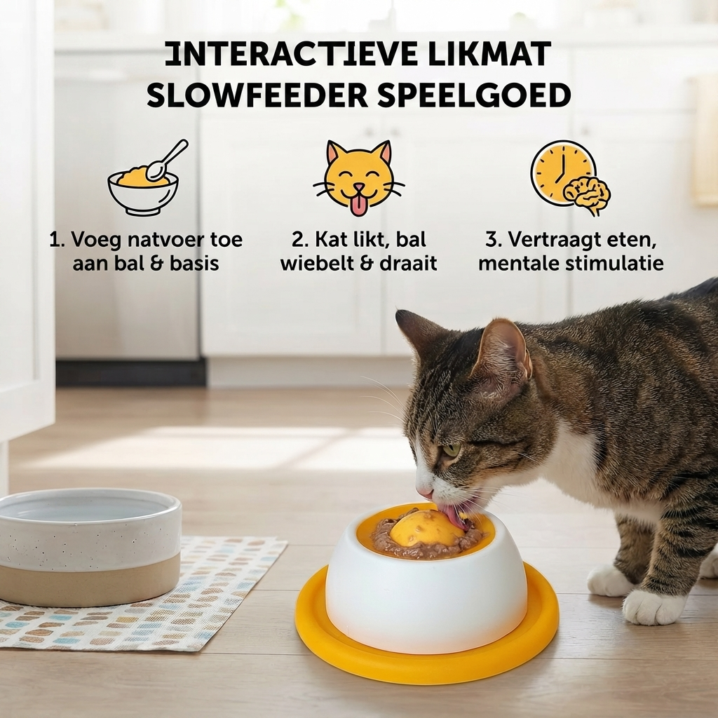 Interactief Lick Mat Langzaam Voeder Speelgoed voor Katten