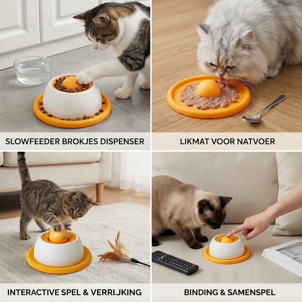 Interactief Lick Mat Langzaam Voeder Speelgoed voor Katten