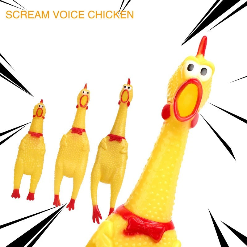 Squeaky Kippen Hondenspeelgoed