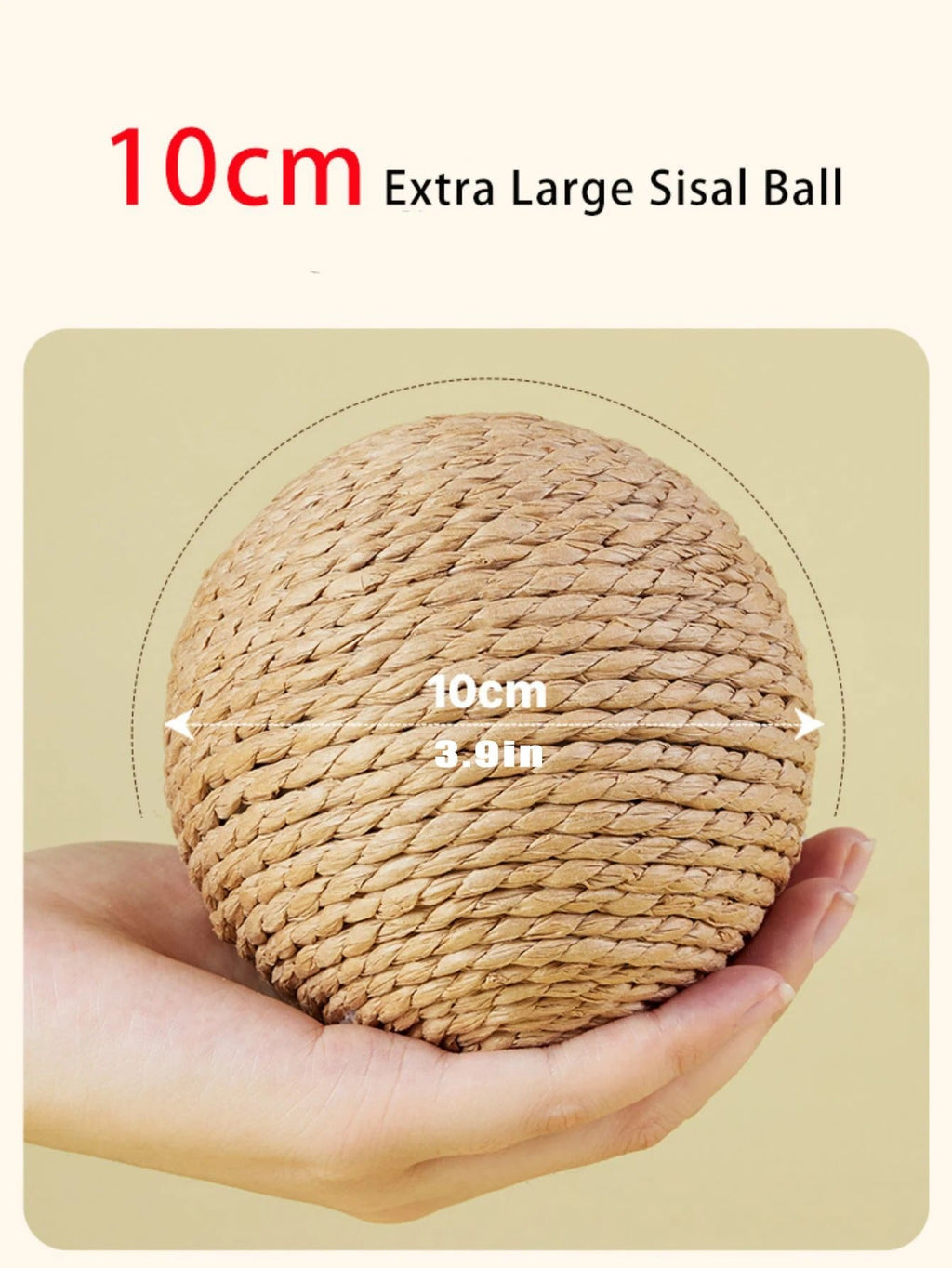 10CM Interactieve Sisal Krabbal voor Katten