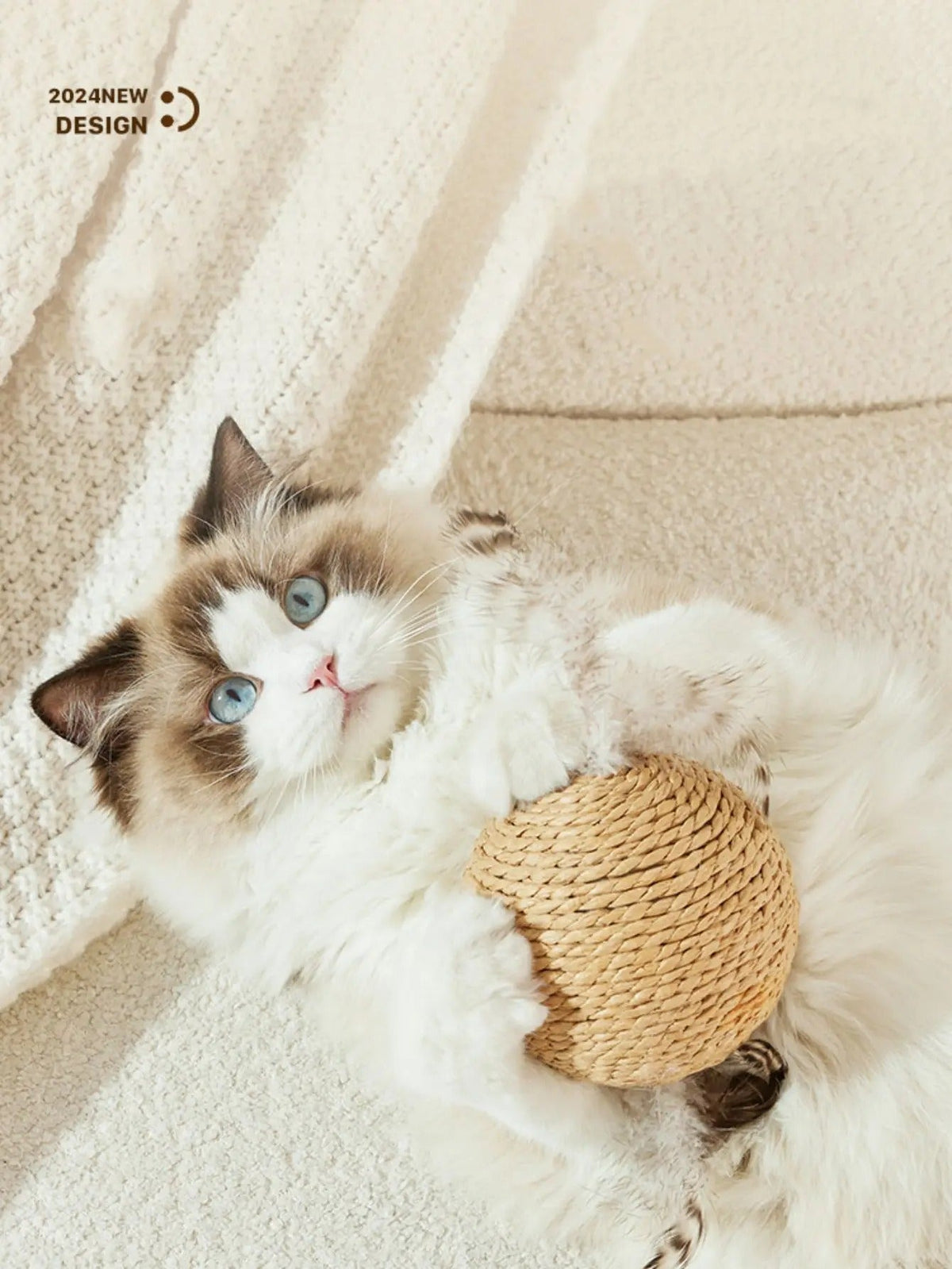 10CM Interactieve Sisal Krabbal voor Katten